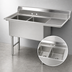 Thumbnail image #3 for Advance Tabco Special Value Series 2-Compartment Fabricated Stainless Steel Sink with Right Drainboard, 18