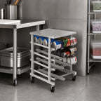 Thumbnail image #3 for Eagle Group Panco OCR-10-4AP-X Half-Size Mobile Gravity-Fed Can Rack for #5 and #10 Cans, 72 #10/96 #5 Capacity
