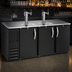 Thumbnail image #3 for Beverage-Air DD78HC-B 78-Inch Direct Draw Beer Dispenser with 3 Doors, Dual Faucet Towers, and 4-Keg Capacity