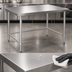 Thumbnail image #3 for 84 Inch x 30 Inch 18-Gauge Stainless Steel Flat Top Open Base Work Table
