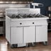 Thumbnail image #3 for Imperial 6-Tank Electric Floor Model Fryer with Built-In Filter System and Dump Station, 75 lb. Capacity per Tank