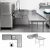 Thumbnail image #3 for Advance Tabco DTS-D30-48R L-Shaped Right-Hand Dish Landing Soil Dishtable with Pre-Rinse Sink, 47-Inch