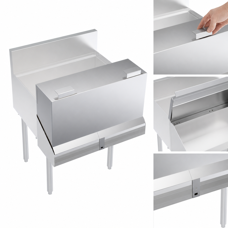 Product image #3 for Krowne Royal Series Stainless Steel Locking Cover for Double Speed Rail, 26 Inch Wide