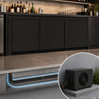 Thumbnail image #4 for Perlick Corporation BBRLP72 Low-Height 3-Door Remote Back Bar Refrigerator, 72 in., Black, Stainless Steel Interior