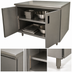 Thumbnail image #3 for Advance Tabco Special Value Series Enclosed Work Table with Cabinet Base, Mid-Shelf and Hinged Doors, 36 x 24, 16-Gauge 304 Stainless Steel Top