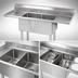 Thumbnail image #3 for Advance Tabco Special Value Series 2-Compartment Fabricated Sink with Dual Drainboards, 68 Inch Wide