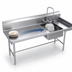 Thumbnail image #3 for 60 Inch Straight Soiled Dishtable with Left-to-Right Operation and Pre-Rinse Sink