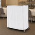 Thumbnail image #3 for Metro White Uncoated Knitted Polyester Banquet Cart Cover for 60 x 18 x 62 Inch Carts