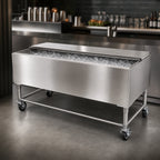 Thumbnail image #4 for John Boos UBBB-2448-X Mobile Stainless Steel Bar Ice Bin, 48 x 24 Inches, Without Backsplash, 5-Inch Locking Casters