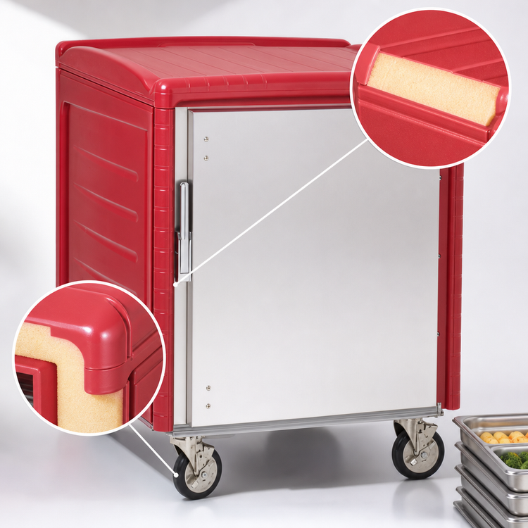 Product image #3 for Metro C5 4 Series Half-Height Mobile Insulated Transport Cabinet with Solid Door and Lip Load Slides, 16 Pan Capacity