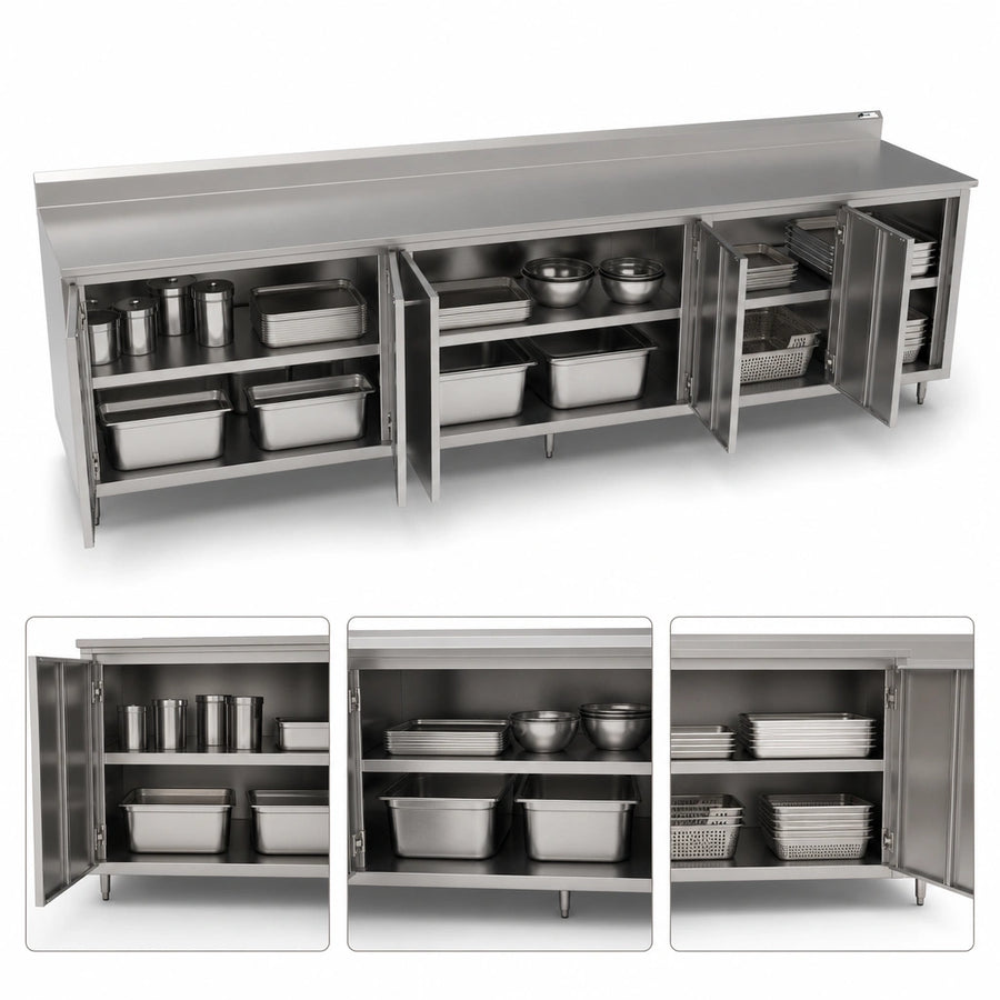 Cabinet Base with 3 Hinged Door Sets