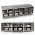 Thumbnail image #3 for John Boos Enclosed Stainless Steel Work Table with Cabinet Base and 3 Hinged Door Sets, 132 x 30 Inches, 5-Inch Backsplash