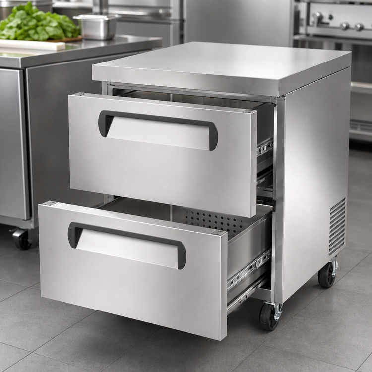 Product image #3 for Migali Competitor Series 27.5-Inch Under-Counter Worktop Refrigerator with 2 Drawers, 6.5 Cu. Ft.