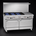 Thumbnail image #3 for Southbend S-Series 60-Inch Commercial Gas Restaurant Range with 6 Open Burners, 24-Inch Griddle/Broiler, and 2 Convection Ovens