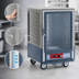 Thumbnail image #3 for Metro C5 3 Series Half-Height Mobile Heated Holding Cabinet with Gray Insulation Armour, Clear Polycarbonate Door, and Lip Load Slides