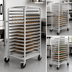 Thumbnail image #3 for Mobile Aluminum Sheet Pan Rack with 10 Full-Size or 20 Half-Size Pan Capacity