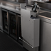 Thumbnail image #3 for Extra Deep Underbar Stainless Steel Soda Gun Holder with Integral Drip Pan