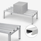Thumbnail image #3 for Channel Manufacturing CA2472 Aluminum C-Channel Dunnage Rack, 72 x 24 x 12 in, 2,500 lb Capacity, Extra Legs Included