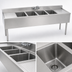 Thumbnail image #3 for Eagle Group 1800 Series 72-Inch 4-Compartment Underbar Sink Unit with Drainboards, 304 Stainless Steel