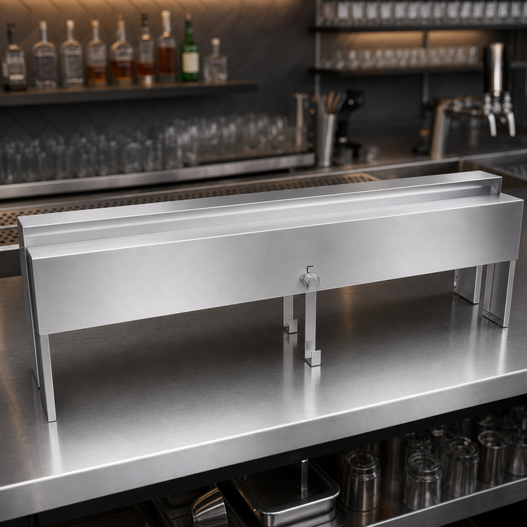 Product image #3 for Glastender 45-Inch Double Speed Rail Locking Cover, Stainless Steel