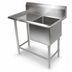 Thumbnail image #3 for John Boos Pro-Bowl 1-Compartment Stainless Steel Sink with Left Drainboard and 10-Inch Backsplash