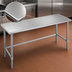 Thumbnail image #3 for Eagle Budget Series 144 Inch x 24 Inch Flat Top Work Table with 430 Stainless Steel Top and Galvanized Tubular Base