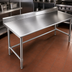 Thumbnail image #3 for Eagle Group Budget Series 144-Inch x 30-Inch Stainless Steel Work Table with 4-1/2-Inch Backsplash and Tubular Base