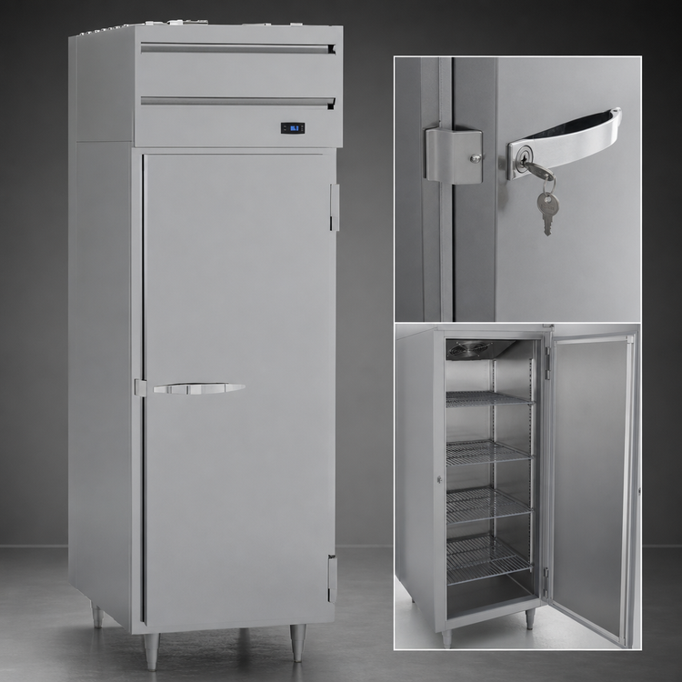 Product image #3 for Beverage-Air P-Series One-Section Reach-In Refrigerator, 21.01 Cu. Ft., Solid Door, Top-Mounted Self-Contained