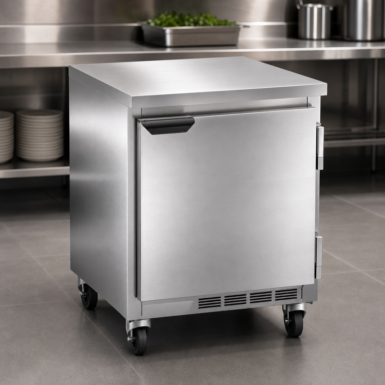 Product image #3 for Beverage Air WTF27HC-FLT Shallow Depth Worktop Freezer, 1 Section, Solid Door, Flat Top