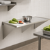 Thumbnail image #3 for Eagle Group Wall-Mount Stainless Steel Work Table with Rolled Edge, 48 x 30 Inches