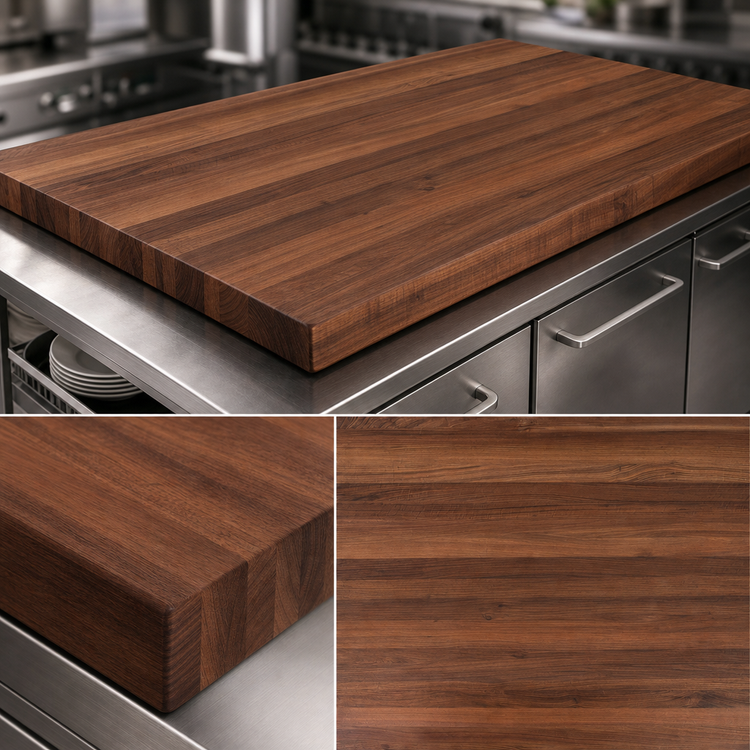 Product image #3 for Boos Block American Black Walnut Edge Grain Kitchen Countertop, 48 x 27 x 2-1/4 Inches