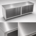 Thumbnail image #3 for John Boos 108-Inch x 24-Inch Stainless Steel Work Table with Open Front Cabinet Base