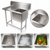 Thumbnail image #3 for John Boos Pro-Bowl 1-Compartment Stainless Steel Sink with Left Drainboard and 10-Inch Backsplash