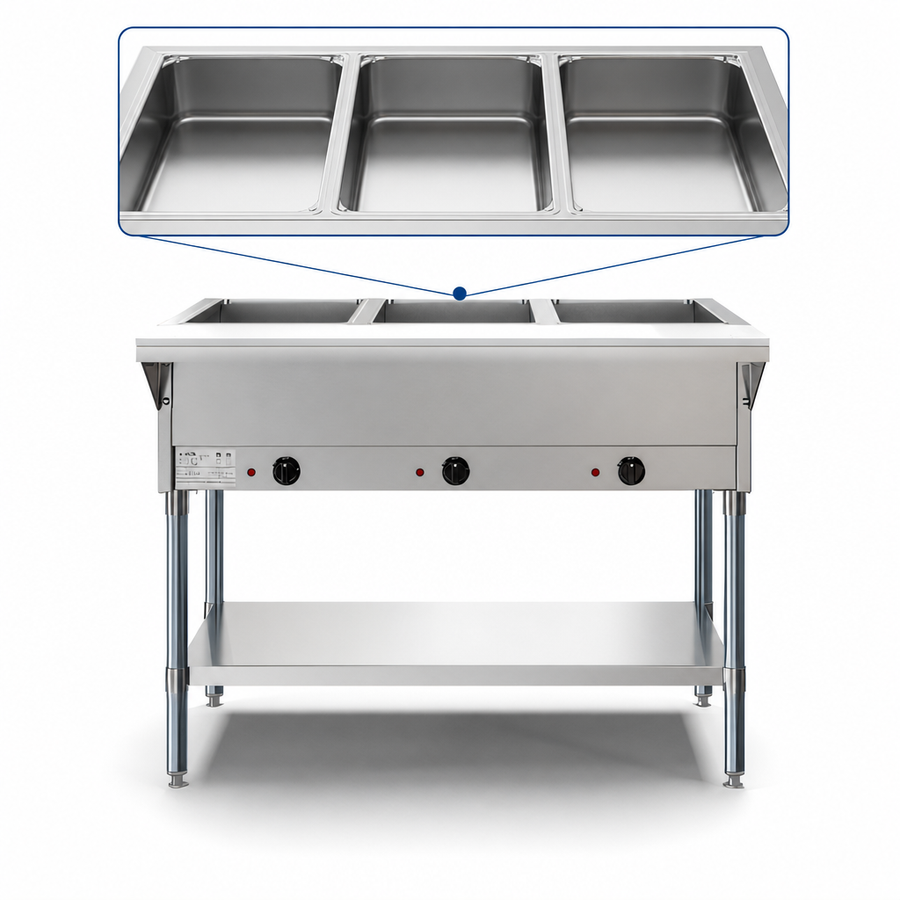 Three-Pan Open Well Capacity