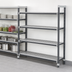 Thumbnail image #3 for Cambro Camshelving Elements XTRA Stationary 4-Tier Add-On Unit, 24 x 72 x 84 Inch, Vented Polymer Shelving, Speckled Gray