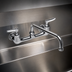 Thumbnail image #3 for T&S Extra Heavy Duty Splash-Mounted Faucet with 12-Inch Swing/Swivel Spout, 8-Inch Centers