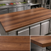 Thumbnail image #3 for American Black Walnut Edge Grain Countertop with Varnique Finish, 108 x 42 x 2-1/4 Inches