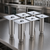 Thumbnail image #3 for Krowne 6-Inch Stainless Steel Leg Set for Back Bar Coolers