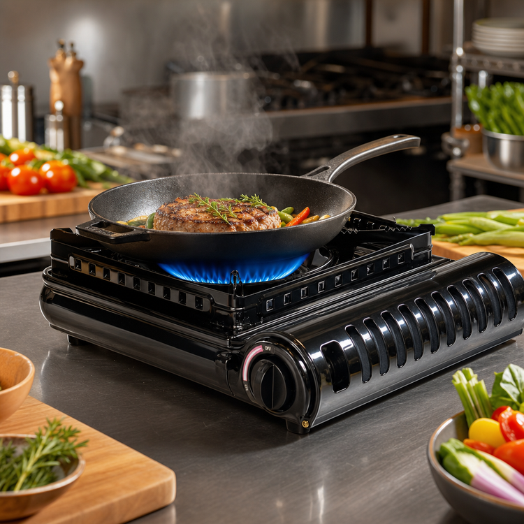 Product image #4 for Sterno Countertop Butane Stove with Wind Guard and Safety Shut-Off, 15,000 BTU