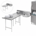 Thumbnail image #3 for Advance Tabco L-Shaped Left-Hand Dishlanding-Soil Dishtable with Pre-Rinse Sink, 119-Inch Long
