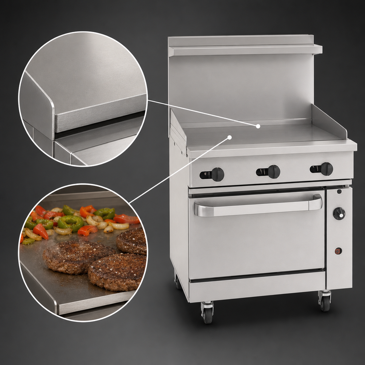 Product image #3 for Wolf Challenger XL 36-Inch Gas Restaurant Range with Griddle Top and Convection Oven