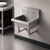 Thumbnail image #3 for Single Station Wall Mounted Stainless Steel Hand Wash Sink, 24 Inch Wide, 8 Inch Deep Bowl