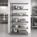 Thumbnail image #3 for Eagle Valu-Master 5-Tier Add-On Wire Shelving Unit, 30W x 18D x 74H, Pewter Gray Epoxy