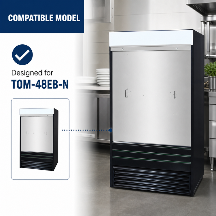 Product image #3 for Turbo Air Stainless Steel Solid Security Cover for TOM-48EB-N