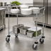 Thumbnail image #3 for Quantum WRC-2436P-2 36 x 24 in 2-Shelf Green Epoxy Wire Utility Bus Cart, 1200 lb Capacity