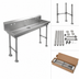 Thumbnail image #3 for John Boos PBMSHS-F2-4020 Multi-Station Freestanding Stainless Steel Hand Wash Sink, 40 x 19-5/8 x 41 Inches, 2 Sets of 4-Inch O.C. Faucet Holes