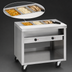 Thumbnail image #3 for 48-Inch Stainless Steel Electric 3-Well Hot Food Table with Casters and 8-Inch Cutting Board