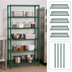 Thumbnail image #3 for Quantum 5-Shelf Wire Shelving Starter Kit, 36-Inch Wide x 14-Inch Deep x 86-Inch High, Green Epoxy Antimicrobial Finish