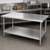 Thumbnail image #3 for Advance Tabco 54 x 30-Inch Stainless Steel Undershelf for 60 x 36-Inch Work Tables