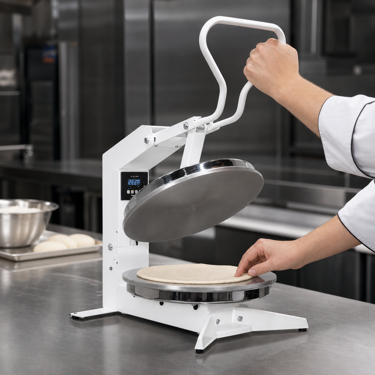 Product image #3 for Flex X2 Countertop Manual Heated Dough Press, Programmable Digital Timer, Up to 18 Inch Diameter